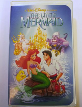 The Little Mermaid Rare Banned Cover Art Disney Black Diamond Classic Vhs Guc