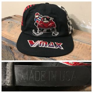 Vintage Yamaha Vmax Sx 700 Triple Snapback Cap Hat Snowmobile Made In Usa Rare