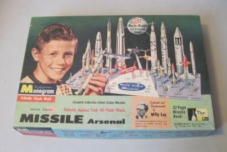 Vintage Rare Monogram 1958 Missile Arsenal Model Kit