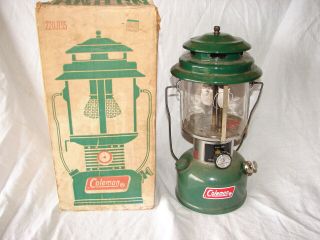 Vintage Coleman Lantern Camping Hunting Fishing Light Model 220h Marked 12 73