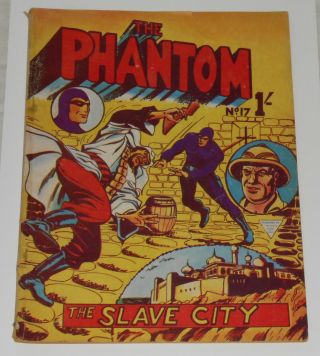 The Phantom Comic No.  17 L Miller 1961 Very Rare British Edition Vg - " Slave City "