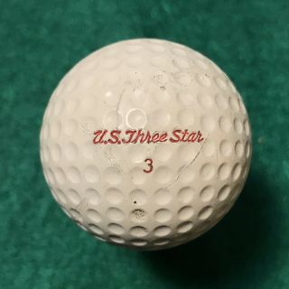 Rare Antique Vintage Us Three Star Us Rubber Caldwell Geer Cover Golf Ball
