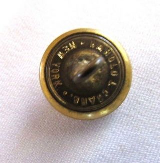Antique Post Civil War U.  S.  Navy Eagle Button Signed - Harold L Crane York - 5/8 
