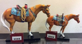 The Trail Of Painted Ponies “happy Trails” Pony Set.  Extremely Rare 1st Ed Large
