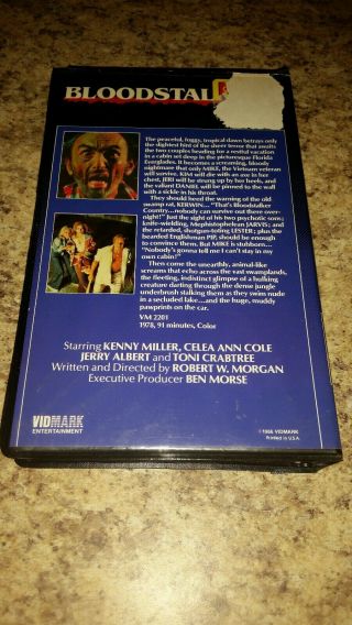 Bloodstalkers Rare Horror VHS Clam Shell Big Box Slasher 2