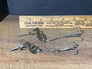 Two Vintage Or Antique Early Late 1800’s Early 1900s Steel Bait Fishing Lures