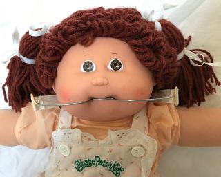 Rare Cabbage Patch Kids Doll Auburn Hair Brown Eyes With Retainer P Factory