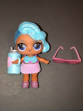 Lol Surprise Doll Lol Splash Queen Glitter Series 2 Ultra Rare Blue Hair Toy