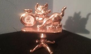 Rare Disney Store Exclusive Pinocchio Figaro,  Cleo Watch Clock Broach Pin