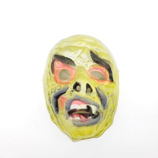 Vtg 1980 Ben Cooper Halloween Plastic Mask Rare - Zombie Maskwith Tag.