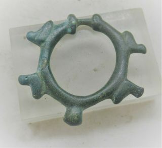 Circa 100bc - 100ad Ancient Celtic Bronze Proto Ring Money Ancient Currency