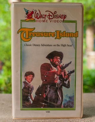 Treasure Island Vhs Rare Walt Disney Home Video White Clamshell Movie Pirate