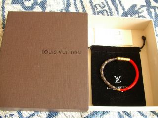 Louis Vuitton Rare Bracelet Vintage Leather Size 17cm