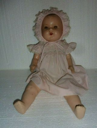 Antique Composition Large Baby Doll Sleepy Eye Sound Maker