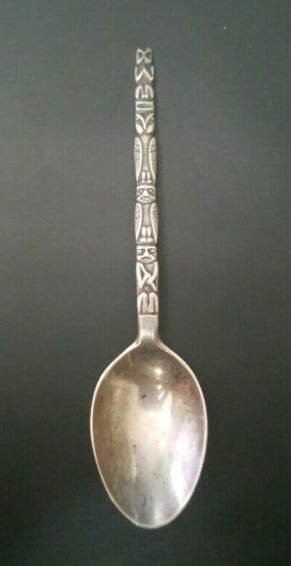Rare Antique Sterling Souvenir Spoon Goldsmiths Inc.  Seattle Washington Totem