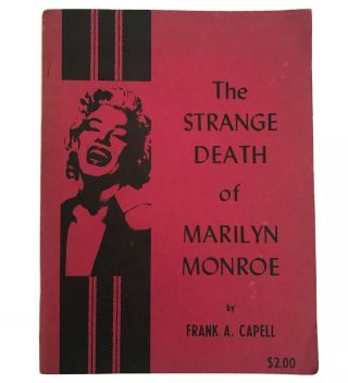 Vintage 1964 The Strange Death Of Marilyn Monroe Frank A.  Capell Rare Paperback