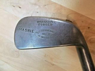 Blackheath Golf Antique Hickory Wood Shaft Smooth Face Mashie.  Made In England