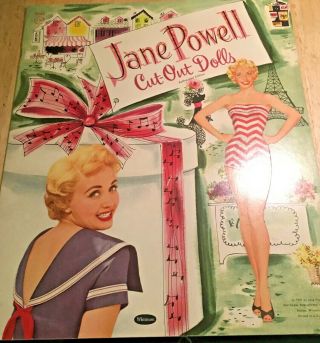 Vintage Uncut 1957 Jane Powell Paper Doll Whitman