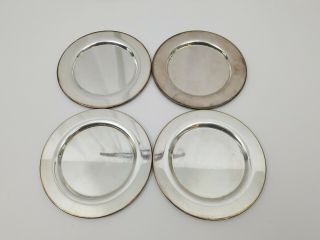 Wm A Rogers Silver Plate Bread Plates Set Of 4 Charger Side Dessert Salad Plates