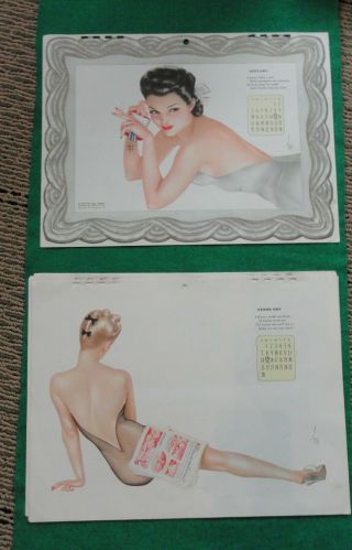 Rare Complete Varga Girl Calendar 1943 Pinup 12 Pin Up Girls Ww2