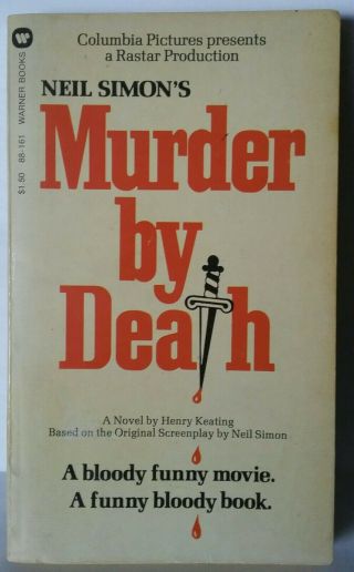 Murder By Death Neil Simon Movie Tie In 1976 First Print Peter Sellers Falk Rare