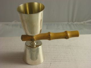 Quality Small Silver Plated Spirit Measure Very Useful And Unusual Item