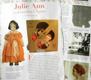 Rare History Article - Antique Julie Ann Doll - Shreve Island Plantation - Lo