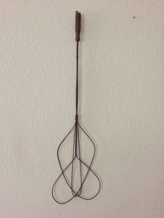 Primitive Antique Wood And Wire Rug Beater