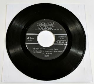 Tito Puente And His Orchestra ‎Mambos RARE TICO RECORDS 45 RPM 7 