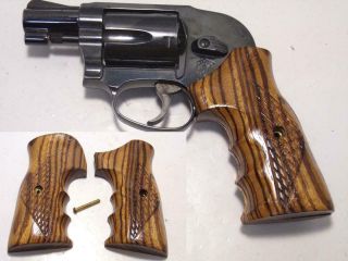 Osb Mustang Rare Zebrawood Gun Grip For S&w J Frame Kit Gun 36 37 60 43 51 63 Sb