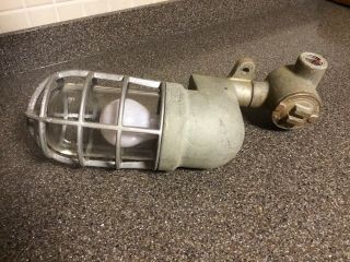 Crouse Hinds Industrial Warehouse Flush Mount Wall Light - Steampunk Rare