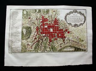 1754 Bellin: Rare Map: South America,  San Francisco De Quito,  Ecuador Pichincha