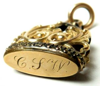 Antique Gold Charm Monogram Csw Basket Style Beauty