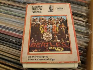 The Beatles Sgt Pepper Lonely W Capitol Sleeve Rare Orig 8 Track Tape Shape