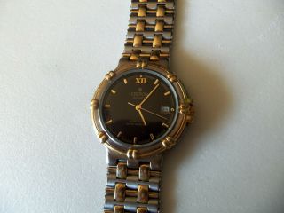 Croton Watch Quartz With Date 23k Gold Plated Men 