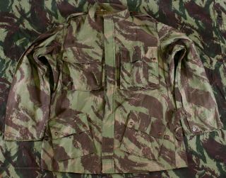 Portuguese Airborne Para Smock Lizard Camo Jacket Rare Bush War Rhodesian S/m