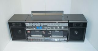 Panasonic Rx - Cw50 Boombox Stereo Dual Tape Player Vintage 80 