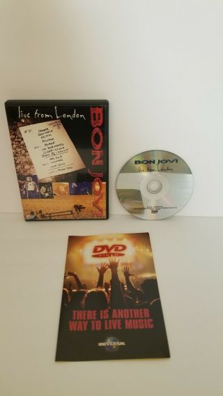 Bon Jovi: Live From London Dvd Rare Oop In