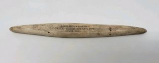 Antique Scythe Sharpening Stone - Omaha Ne Advertising - Lucke - Gibbs Grain Co
