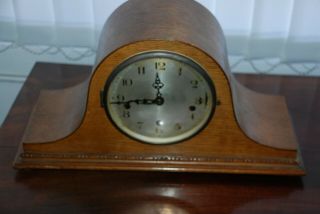 Vintage Haller A G Wooden Cased Mantle Westminter Clock Spares Or Repairs