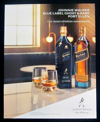 Johnnie Walker Blue Label Ghost & Rare Port Ellen Print Ad 2019