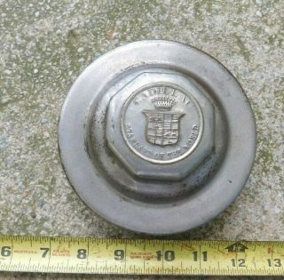 Antique Brass " Cadillac Standard Of The World " Hub Cap Grease Cap