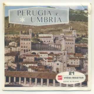 Perugia E Umbria Italia Italy Rare Belgian - Made Viewmaster Packet C - 048 - I