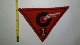 Extremely Rare Wwii Italian Felt 2nd Police Motor Unit Patch.