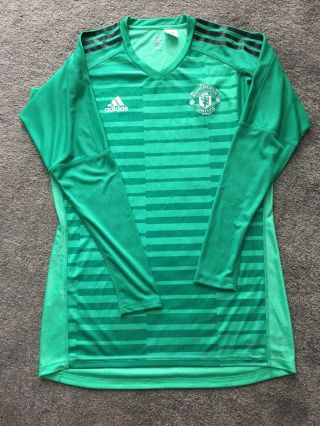 Manchester United Player Issue Goalkeepr Shirt Size 6 Adidas Printed Badge Rare