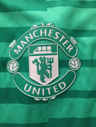 Manchester United Player Issue Goalkeepr Shirt Size 6 Adidas Printed Badge Rare 3