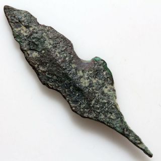 Archaic Period Ancient Greek Bronze Arrowhead Circa 500 - 480 Bc