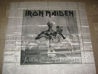 Iron Maiden Flag Banner Vintage Rare Ac Dc Judas Priest Metallica Metal Cd Lp Nw