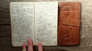 Circa 1850 Handwritten Diary Commonplace Book Engineer Steam Power Formula Rare