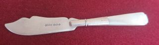 Antique Solid Silver & Mother Of Pearl Handled Butter Knife Scoop Spreader Small